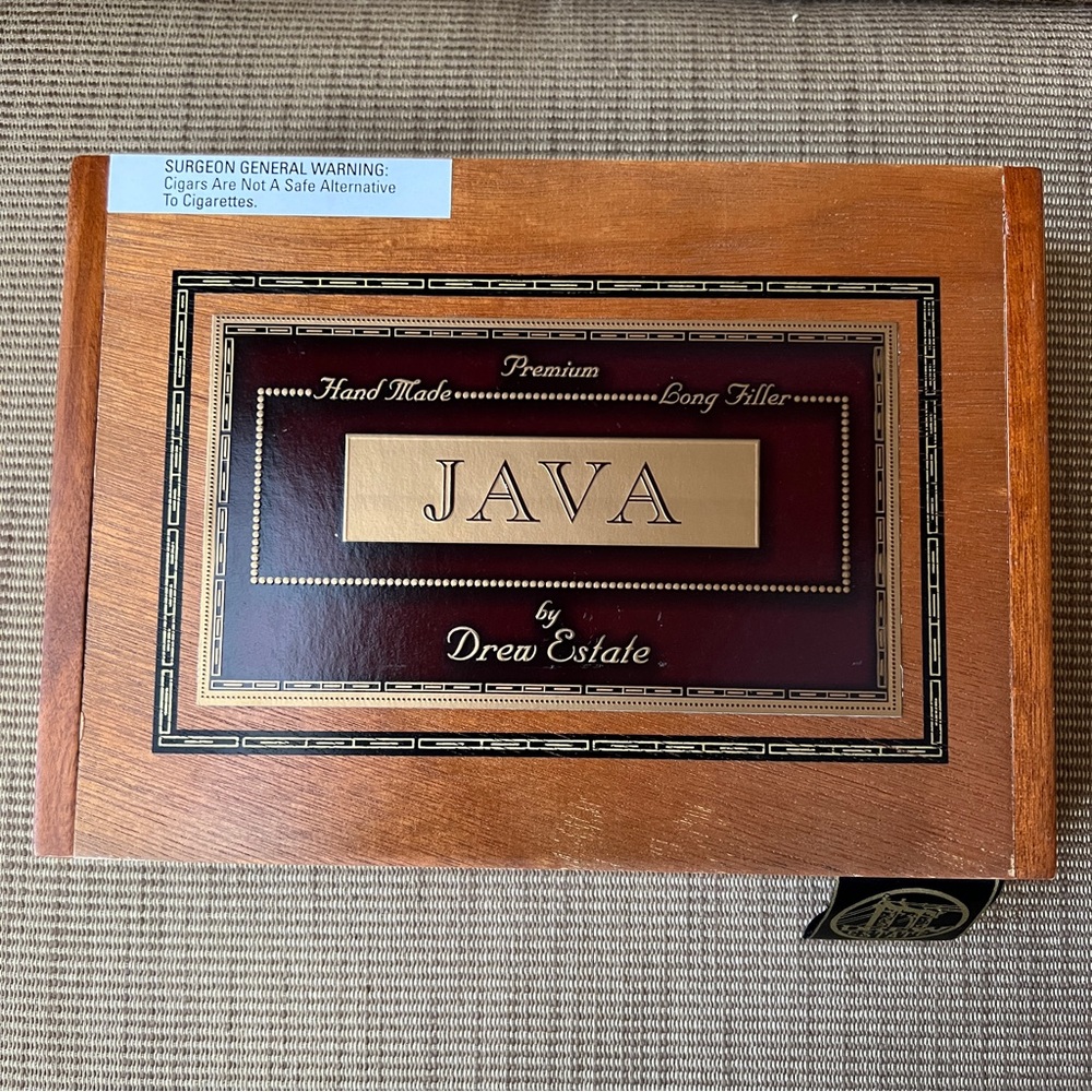 Java by Drew Estate Empty Cigar Box – Java Toro Latte